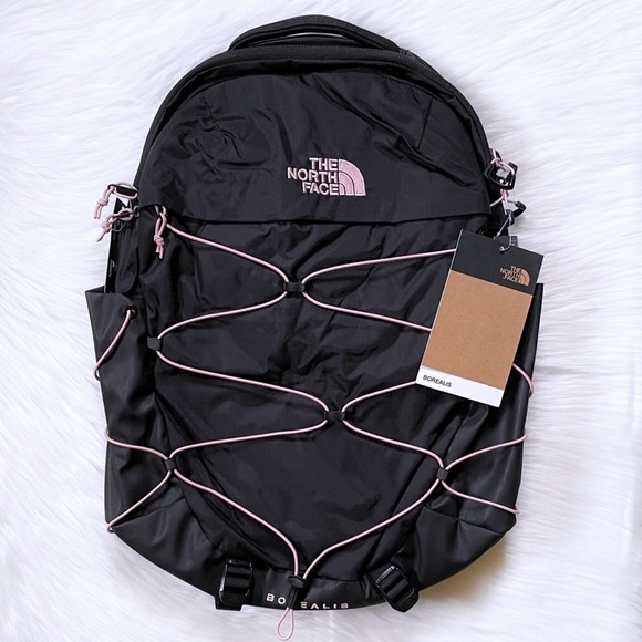The North Face Black and Pink Backpack - Picture 1 of 10